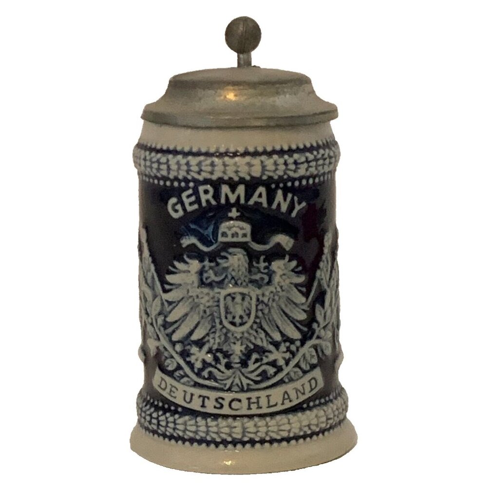 Vtg Gerz Germany Mini Beer Mug Pop Up Lid Duetschland Simon Peter Mini Cup 3"